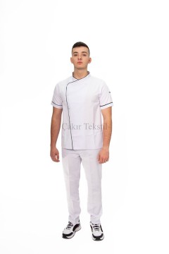 Beyaz Aşçı Alt-Üst Takım - Model 1