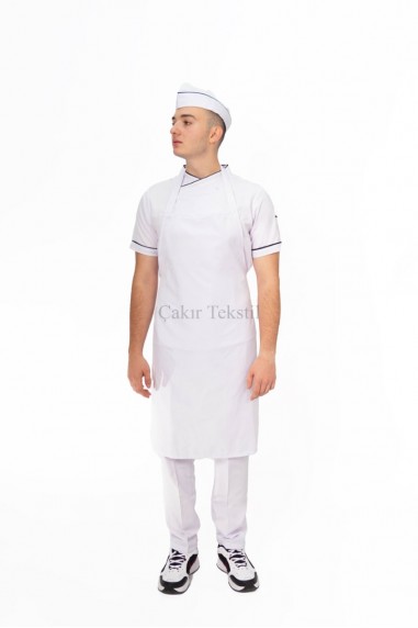Beyaz Aşçı Alt-Üst Takım - Model 1