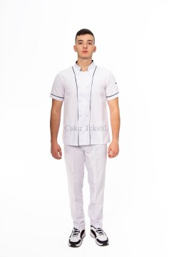Beyaz Aşçı Alt-Üst Takım - Model 2