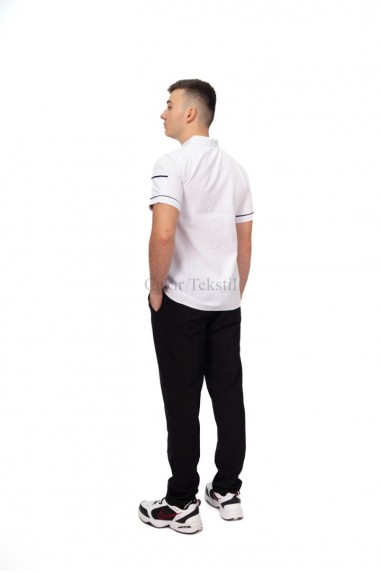 Beyaz Gömlek Siyah Pantolon Aşçı Kıyafeti Model 1