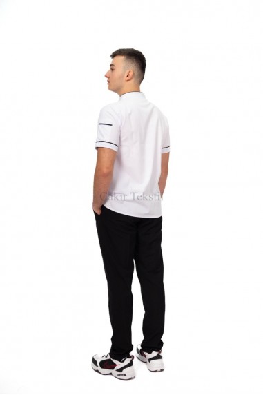 Beyaz Gömlek Siyah Pantolon Aşçı Kıyafeti Model 2