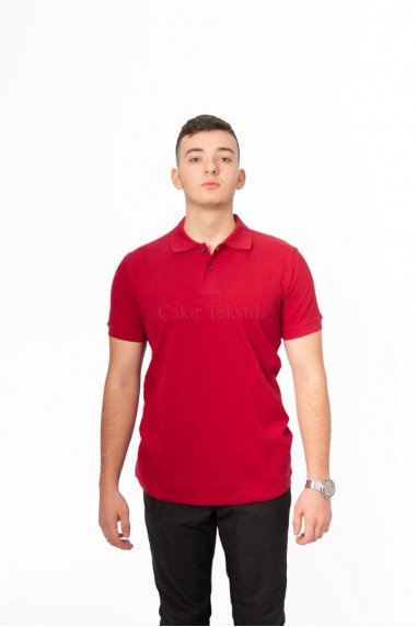 Kırmızı Polo Yaka T-Shirt